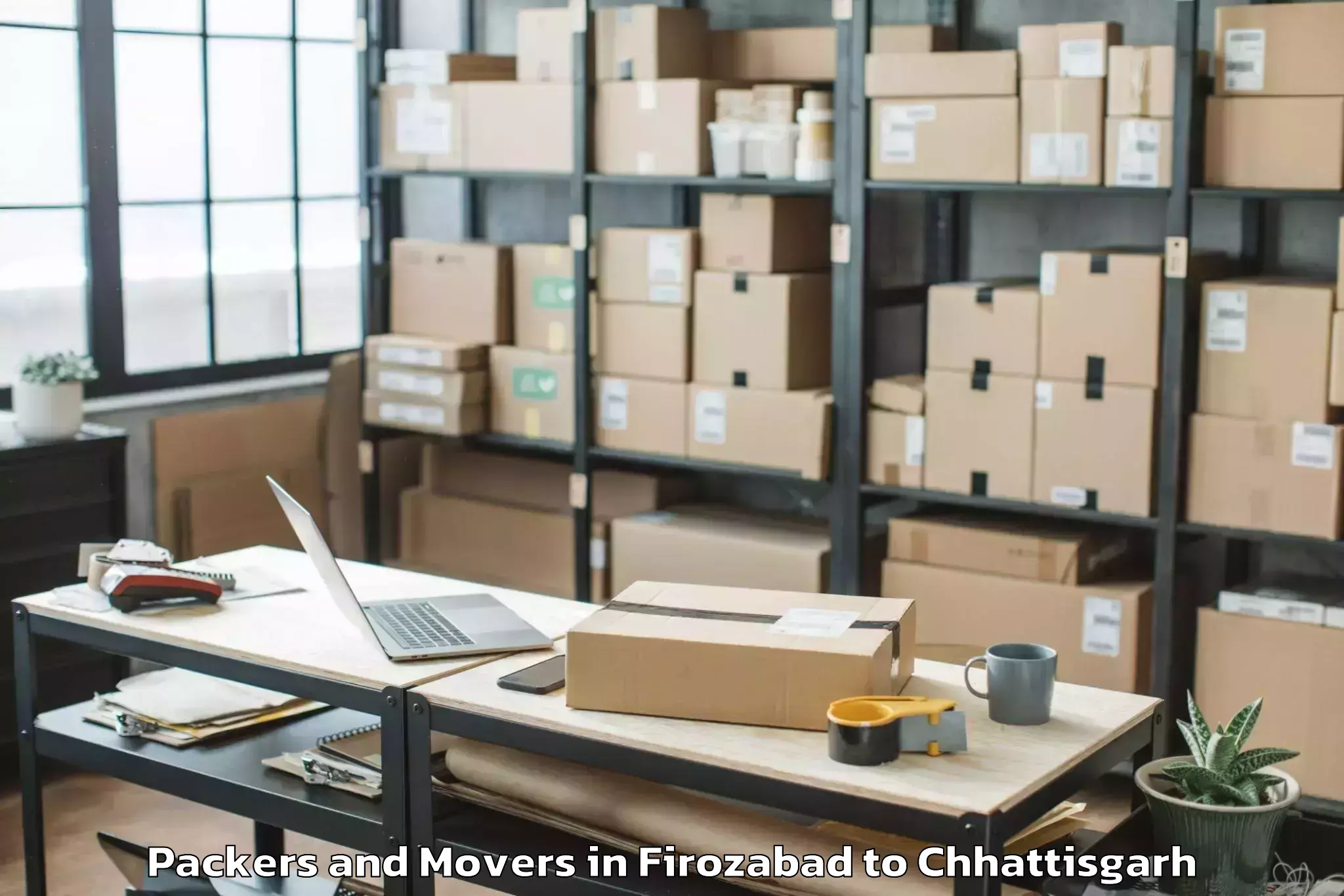 Comprehensive Firozabad to Jagdalpur Packers And Movers